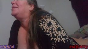 Mature BBW neighbor creaming on my cock and swallowing my cum