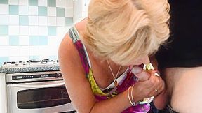 The Lovely Rosemary Shows Off Her Sucking And Wanking Skill While Her Clueless Husband Is At Work