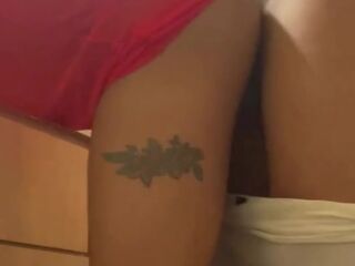 Small Black Stripper Bangs Her BBC Roommate Previous to The Club. (Red Leather Suit Screw)