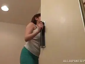 Seductive Asian Chick With Big Boobs Gives Handjob In Tight Miniskirt