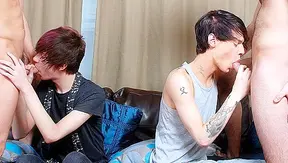 Fraser, Jaye Elekra Heat Up the Sheets in Wild Threesome – GayXXX Hot Action