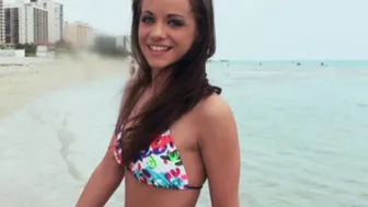 Brunette Michelle Moans Through Intense Bikini Hotel Fuck Session