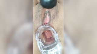 Anal Speculum with many Orgasms with my Hitachi Sex Toy