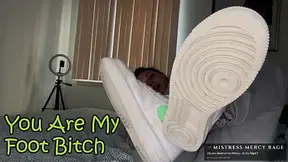 Sweaty Sneaker Soles in Your Face, Then My Foot Inside You: Foot Slut POV | Mistress Mercy Rage