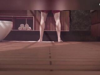 He filled Her Dream Cutie Taut Vagina At The Hotel - 3D Uncensored