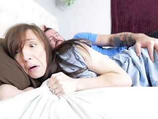 Stepson sneaks into Stepmoms bed and FUCKS HER HARD - Leaving her Creampied