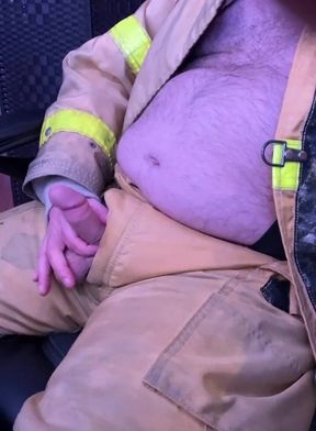 Firefighter Jerkoff and Cum