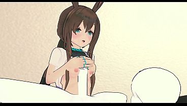 Busty Amiya gets a surprise from CEO Doomer in this animated hentai scene
