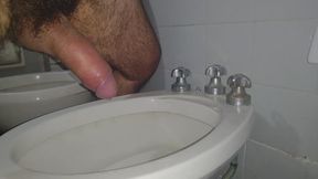 Pee pee in toilet