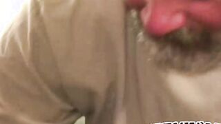 Sexy jerk off session with bearded old dude showing off Hoe 2