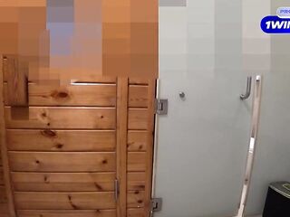 SAUNA ADVENTURE three: Excited mother i'd like to fuck caught me screwing a stranger and wanted my cum also