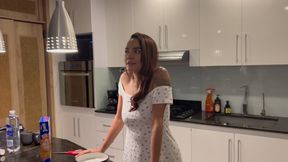 Cute Latina Girl Next Door Gets Creampied Passionately by Big White Cock