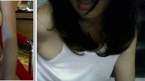 Singapore mature slut and Taiwan cute chick showed off their titties