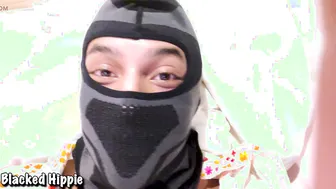 Curious Straight Twink Watches Gay Porn and Jerks His Big Black Cock