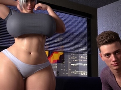 Chubby BBW StepMom Teaches Stepson How to Licking Pussy 3D