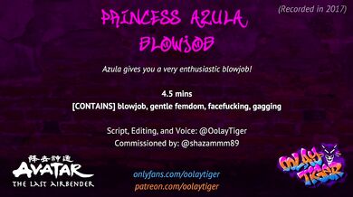 Azula takes a deep throat slurp and gushes cumshots