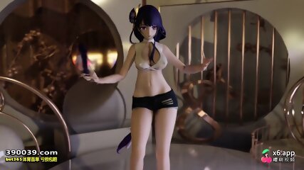 r-18 MMD-4KGenshin Impact Raiden Shogun Ei AOA Miniskirt