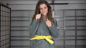 NATHALIA EARNS HER ORANGE KARATE BELT