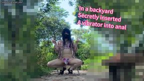 HA98In a backyard, secretly inserted a vibrator into anal(Part1)