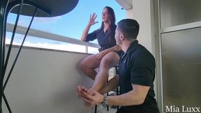 Mia’s First Foot Worship - Soft, Sweaty Soles Served Outdoors