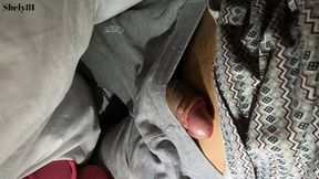 Secret step mommy gives fast handjob to my cock