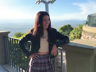 Avid Cumwalk in Public Park Full of People - Public Oral-job Flashing Upskirt