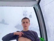 Twink Masturbates in a Ski Gondola (Crazy)