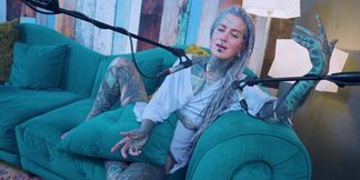 I talk about H - Happiness - ASMR podcast SFW talking goth skinny girl dreadlocks tattoo model inked girl