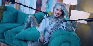 I talk about H - Happiness - ASMR podcast SFW talking goth skinny girl dreadlocks tattoo model inked girl