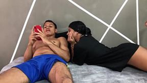 Stepbrother fucks me tight &mdash;  loving every inch &#x2014; hot Spanish porn