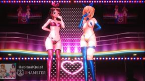 Kizuna AI and Mirai Akari get big-dicked in a 3D cheating anime session