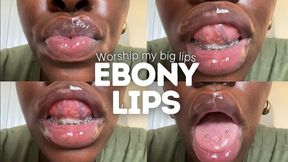 Worship My Big Ebony Lips - Glossylips - Biglips - Braces - Mouthfetish - Longtongue - Piercedtongue - ASMR - Mouthsounds - Bracefetish - Ebonylips - Jerkoffinstruction - Ebonyworship - BBWworship - Lipsfetish - Lipsworship
