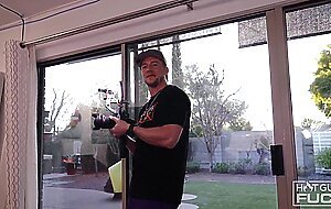 There's a fucking competition on set today! two studs race to fuck and nut!