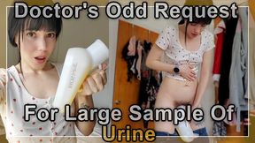 Doctor's Odd Request For A Large Sample Of Urine - Lunasha's physician requests she fills up a very big container of pee as he needs almost a liter of her piss for a proper analysis!