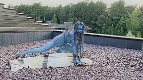 Avatar Monika Foxxx Has Fun With Big Dildos In Nature