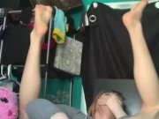 Thicc 18 Year Old Tgirl Destroys herself with Vibrating Dildo