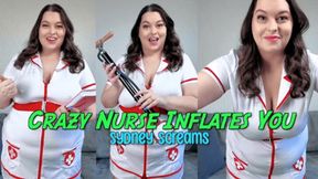 Crazy Nurse Inflates You - Nurse Sydney Screams Goes Off the Rails Inflating You Until You Pop Like a Balloon - Body Inflation, Nurse Fetish, Expansion, POV - HD 1080 WMV