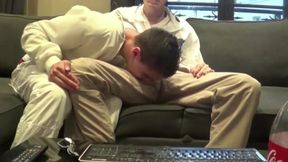 Matt sucking cock and sniffing sneakers in the same time