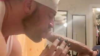 Byron Cole shoots a load from fellating Fuck Stick!