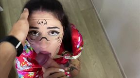 fucking and hard throat fuck spanking spitting cosplay porn video