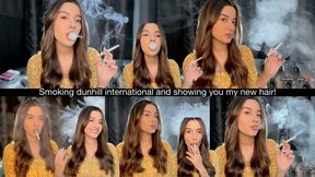 Smoking dunhill international and showing you my new hair!