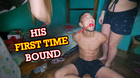 His First Time Bound: Escape Challenge with Two Women