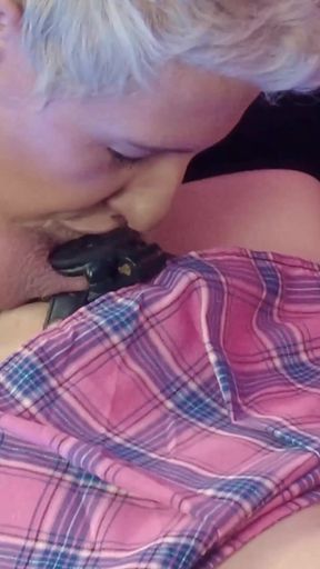 Licking His Balls in That Chastity Belt - It's so Cool
