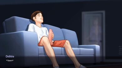 Debbie sucks balls in anime summertime saga