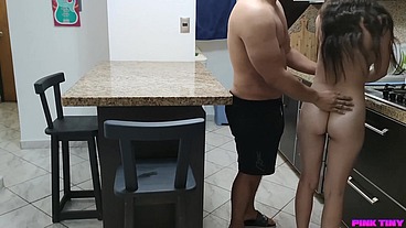 I Found My Innocent Step Niece Naked in the Kitchen - My Step Uncle Won't Let Me Go When He Saw Me Naked