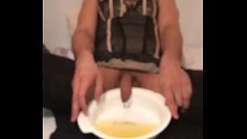 sissy piss bowl drinking