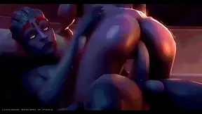 Hot Mass Effect Asari TakesDick In Her Anime Ass For Juicy Finish