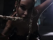 BDSM Slave Monika Fox Posing Tied With Ropes