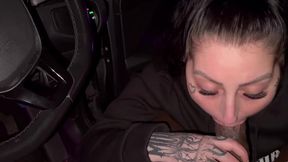 maddison black sucks cock again in her car and nearly got caught
