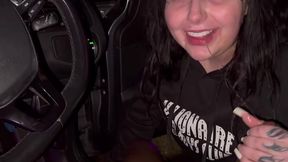 maddison black sucks cock again in her car and nearly got caught